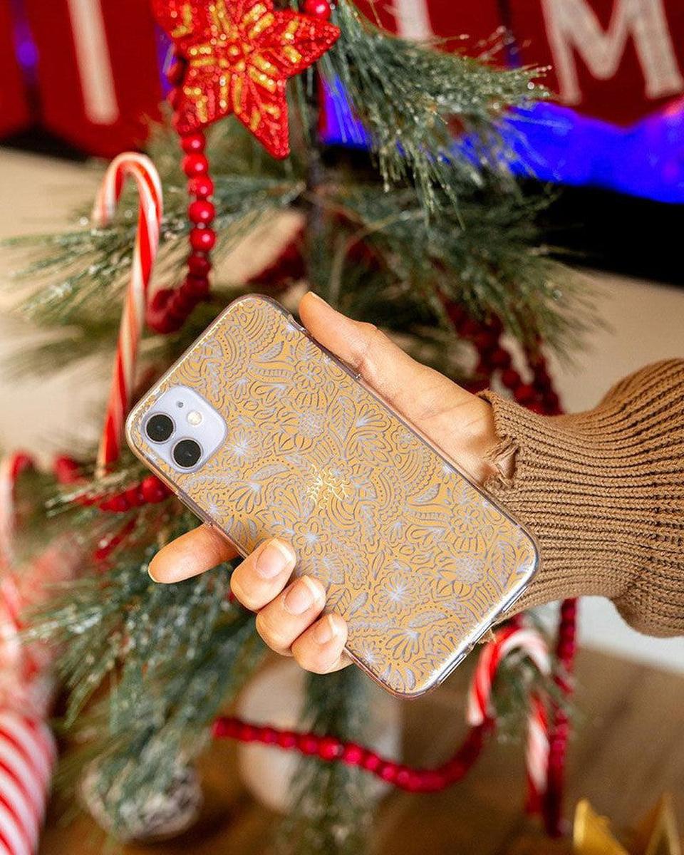 Floral Mandala | Rose Gold Clear Case - Image 21