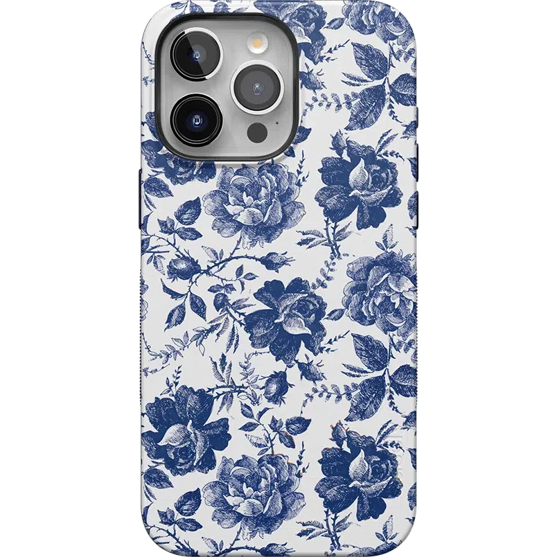 Rose to Fame | Blue & White Rose Floral Case - Image 20
