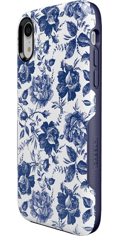 Rose to Fame | Blue & White Rose Floral Case - Image 51