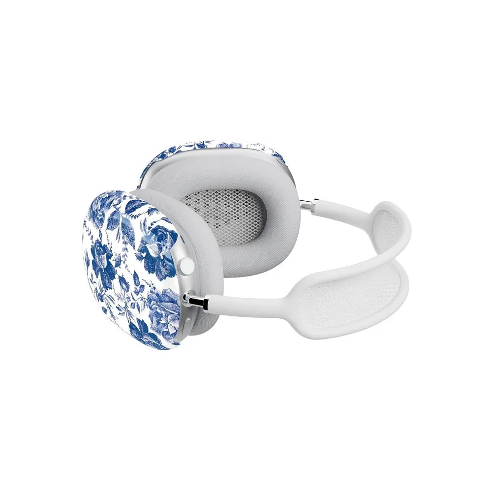 Rose to Fame | Blue & White Rose Floral AirPods Max Case - Image 5