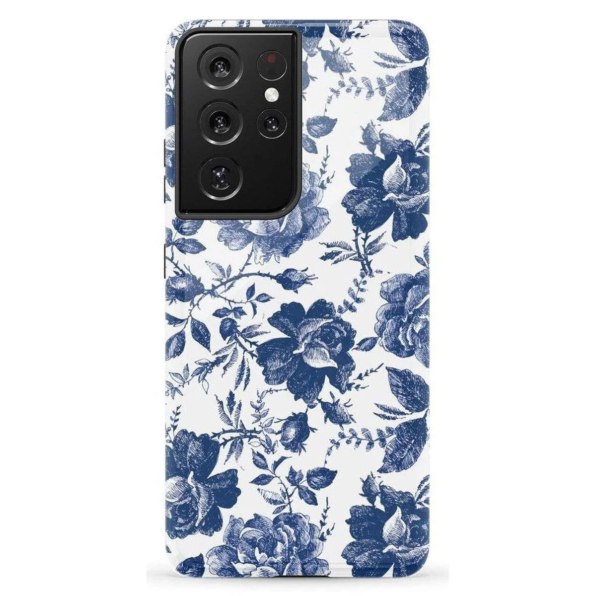 Rose to Fame | Blue & White Rose Floral Samsung Case - Image 13