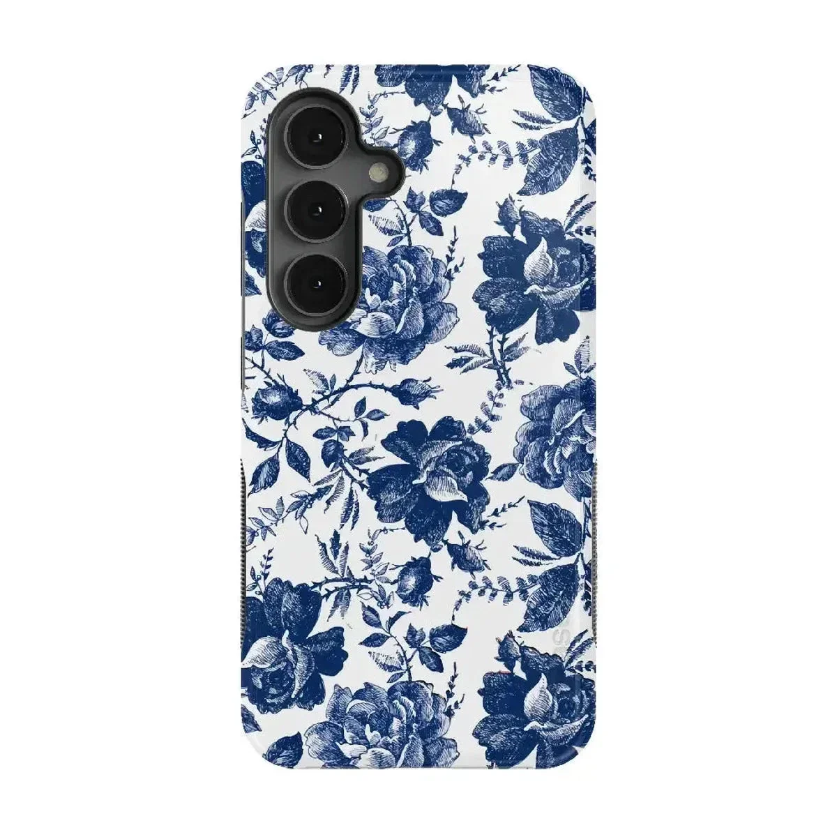 Rose to Fame | Blue & White Rose Floral Samsung Case - Image 32