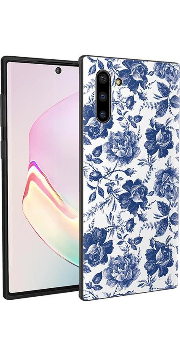 Rose to Fame | Blue & White Rose Floral Samsung Case - Image 2