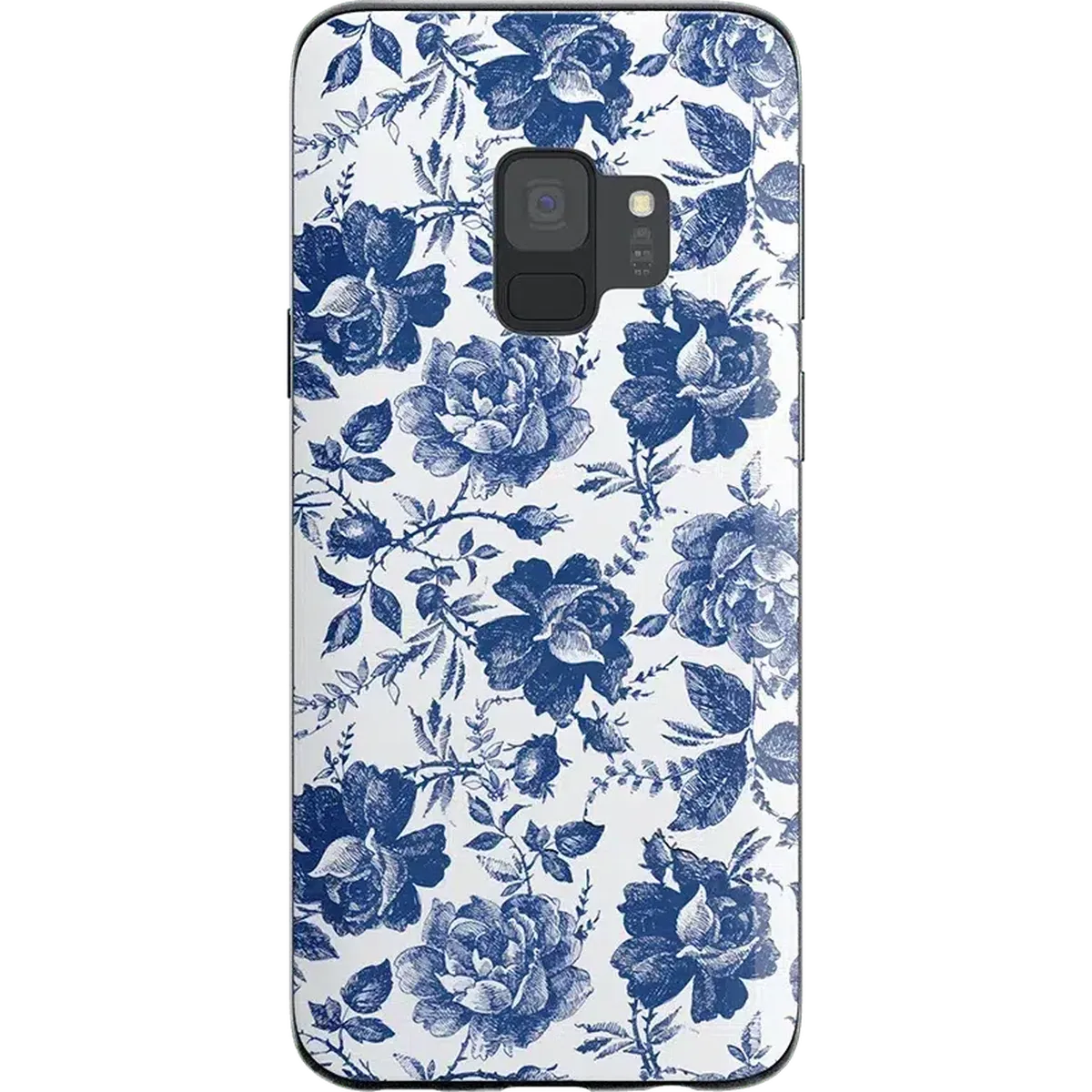 Rose to Fame | Blue & White Rose Floral Samsung Case - Image 4