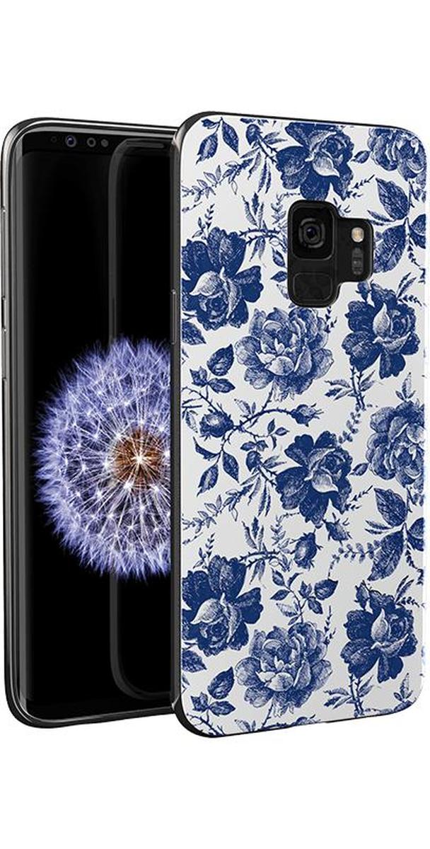 Rose to Fame | Blue & White Rose Floral Samsung Case - Image 5