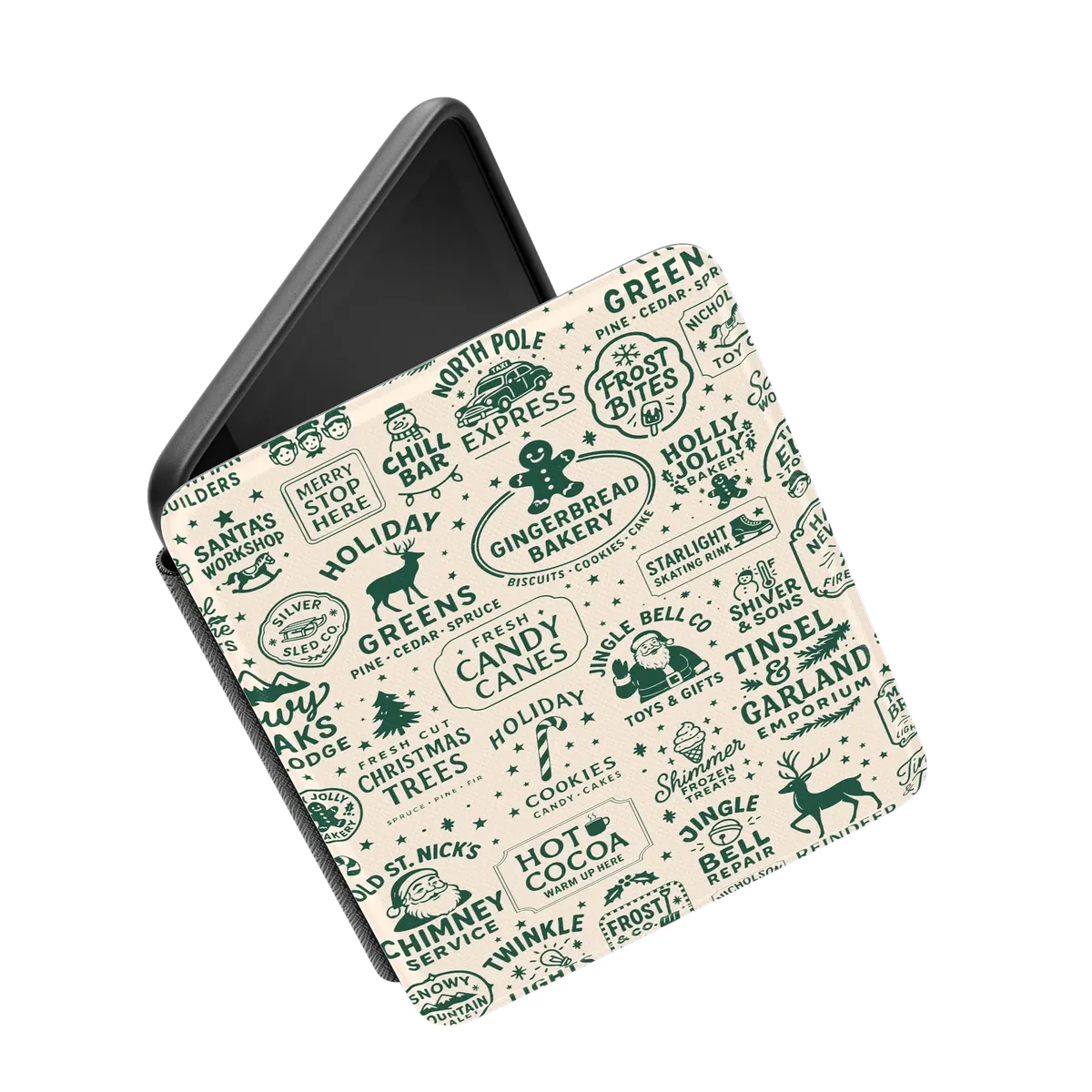 Santa's Stamps | Holiday Market Kindle Case - Image 7