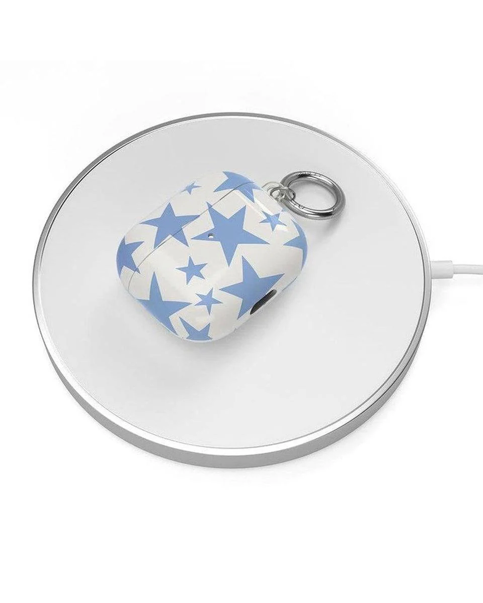 Stars Align | Blue & White Stars AirPods Case - Image 11