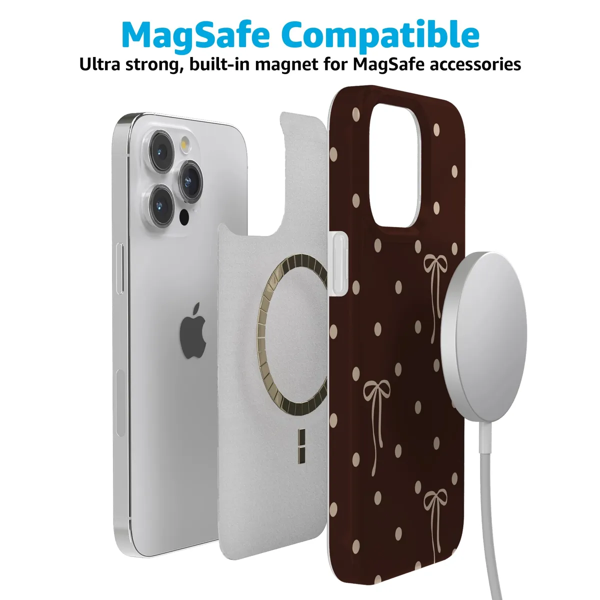 Teddy Bows | Brown Polka Dot Case - Image 100