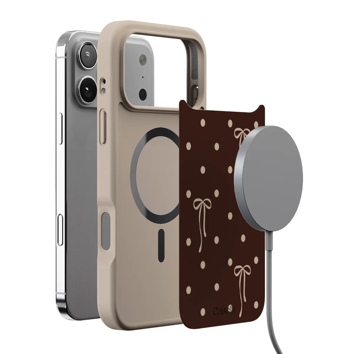 Teddy Bows | Brown Polka Dot Case - Image 169