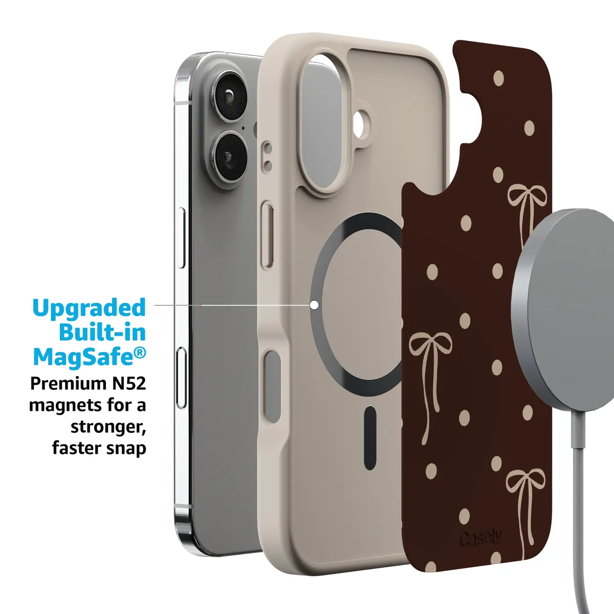 Teddy Bows | Brown Polka Dot Case - Image 174