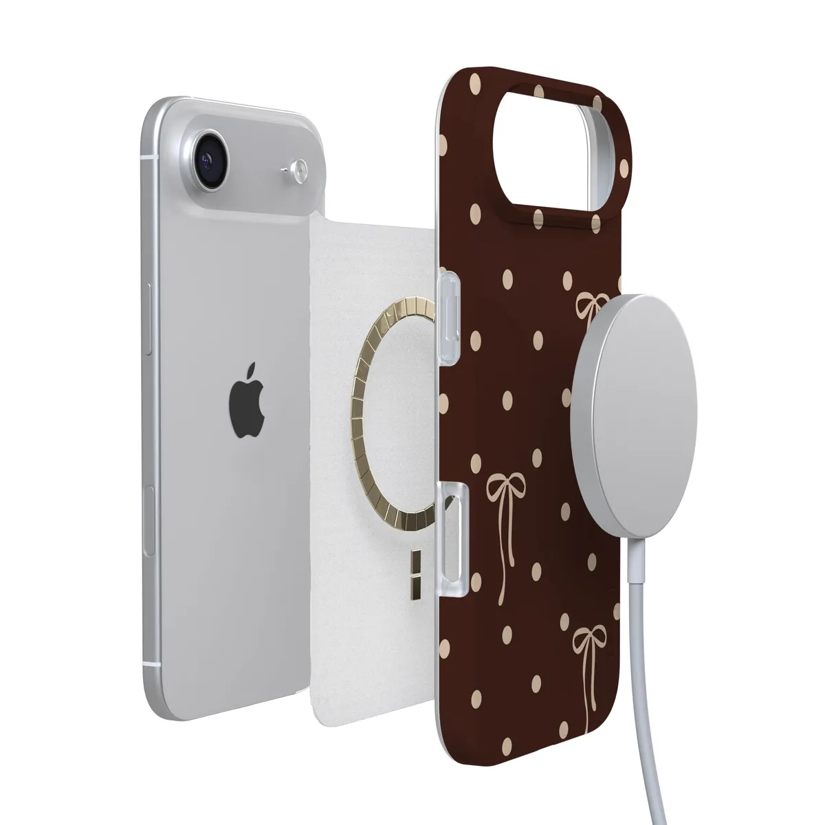 Teddy Bows | Brown Polka Dot Case - Image 85