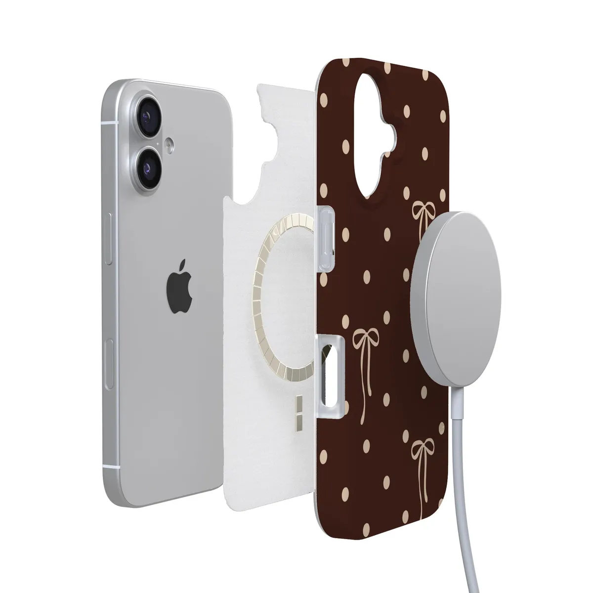 Teddy Bows | Brown Polka Dot Case - Image 90
