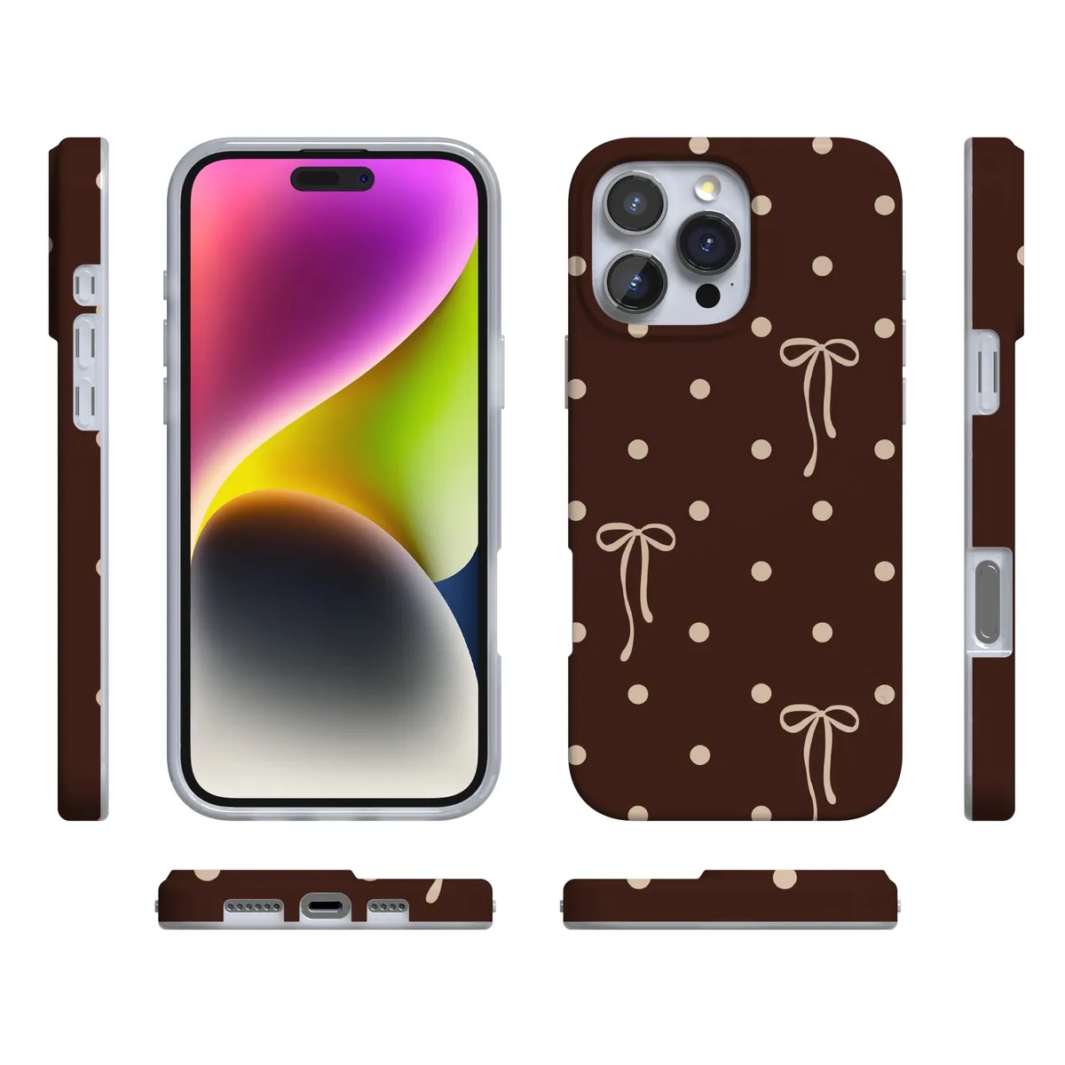 Teddy Bows | Brown Polka Dot Case - Image 96