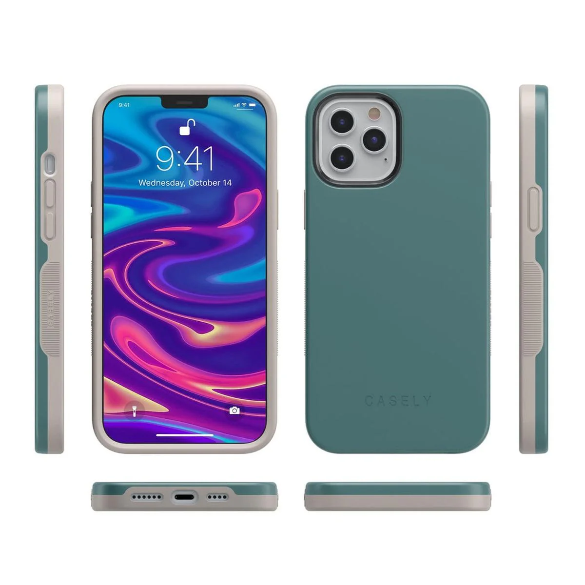 Deep Teal on Nude | Ultra-Protective Bold Case - Image 28