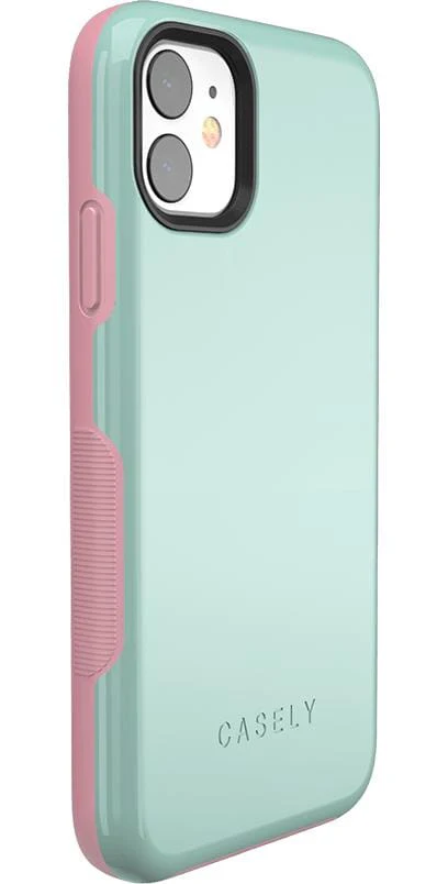 Mint Green on Pink | Ultra-Protective Bold Case - Image 17