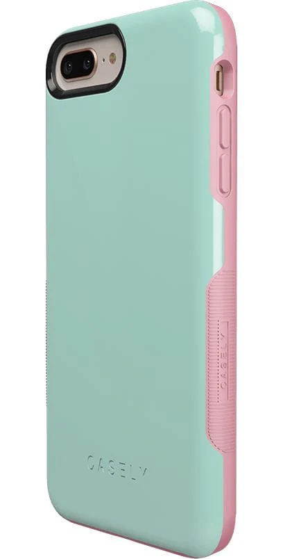 Mint Green on Pink | Ultra-Protective Bold Case - Image 8
