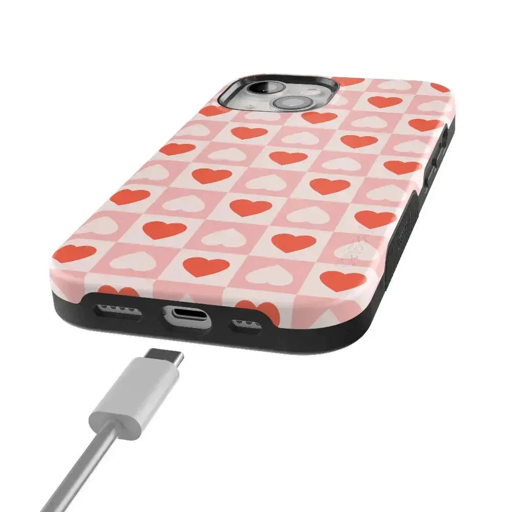 King of My Heart | Checkered Hearts Case - Image 50