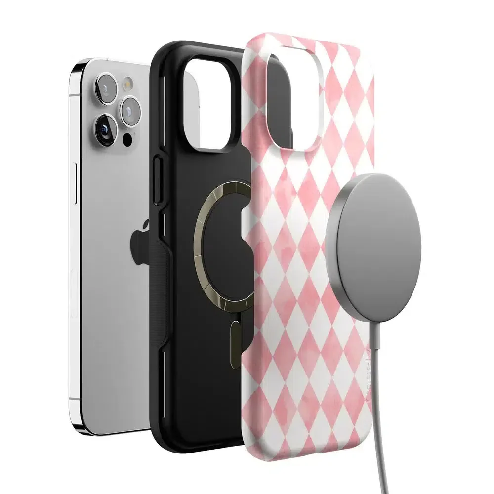 Queen of Diamonds | Pink Watercolor Case - Image 96
