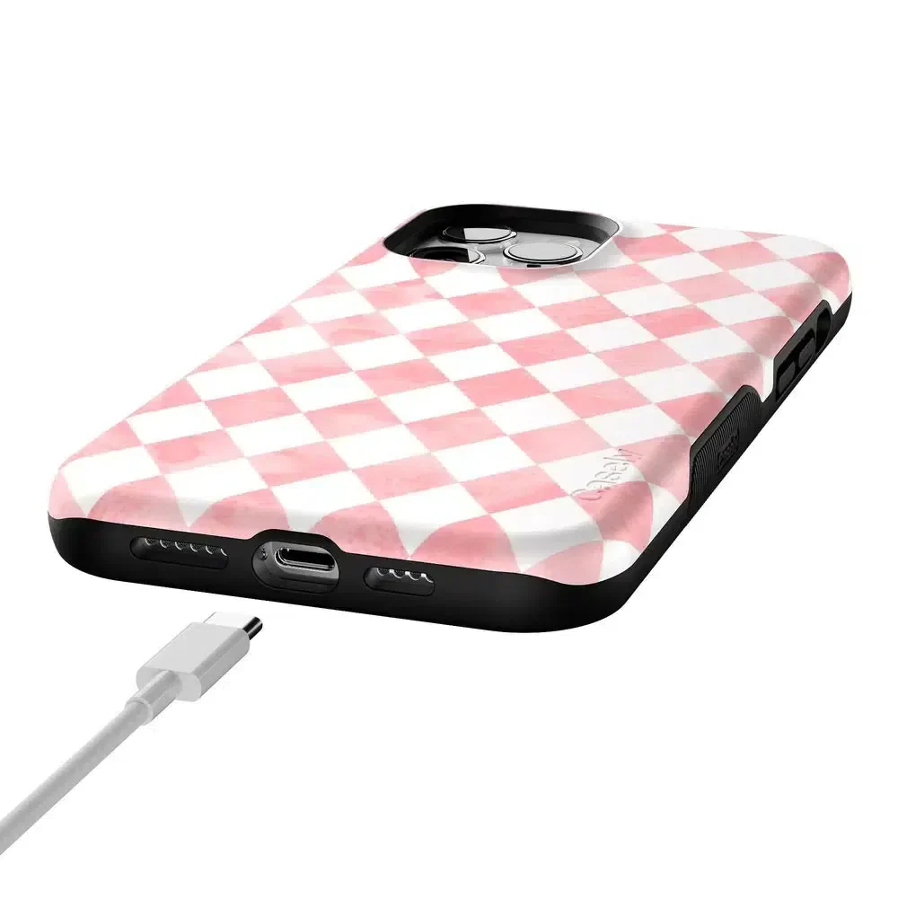 Queen of Diamonds | Pink Watercolor Case - Image 97