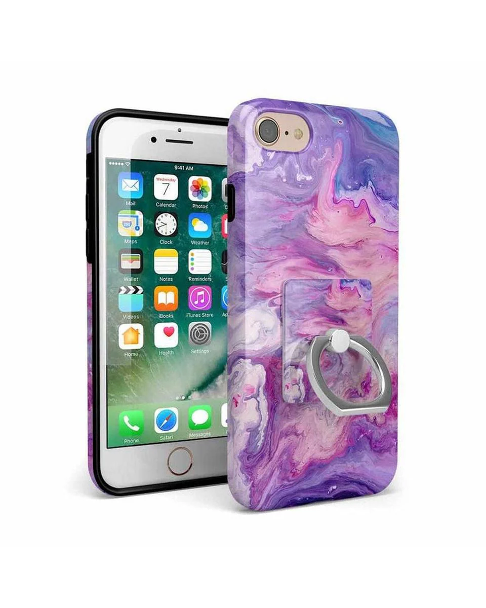 Tie Dying Over You | Purple Marble Phone Ring - Image 3