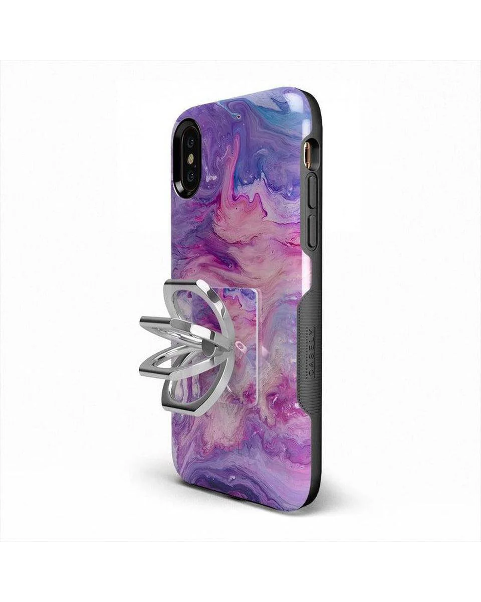 Tie Dying Over You | Purple Marble Phone Ring - Image 5