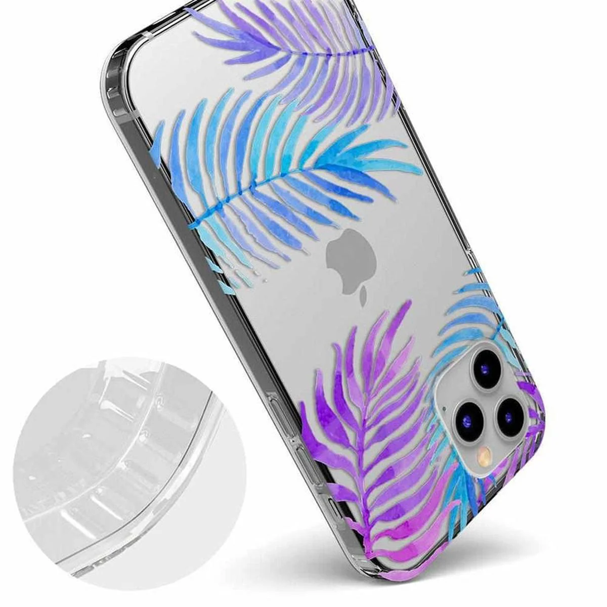 Tropical Blues | Palm Leaves Floral case - Image 25