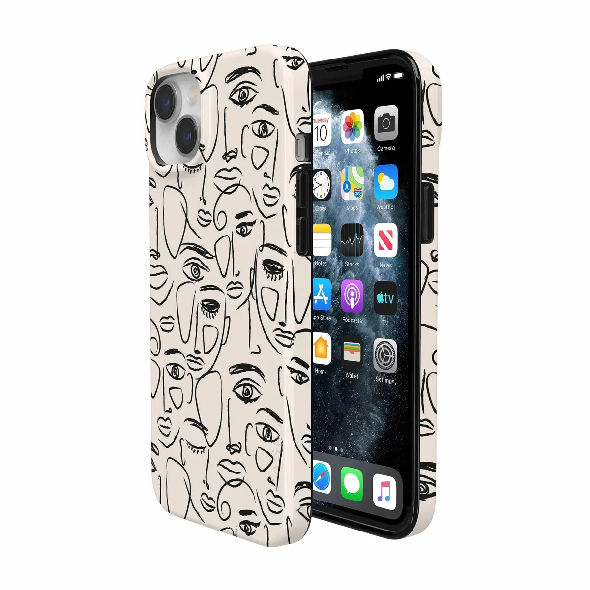 We're All Human | Minimal Face Art Case - Image 116