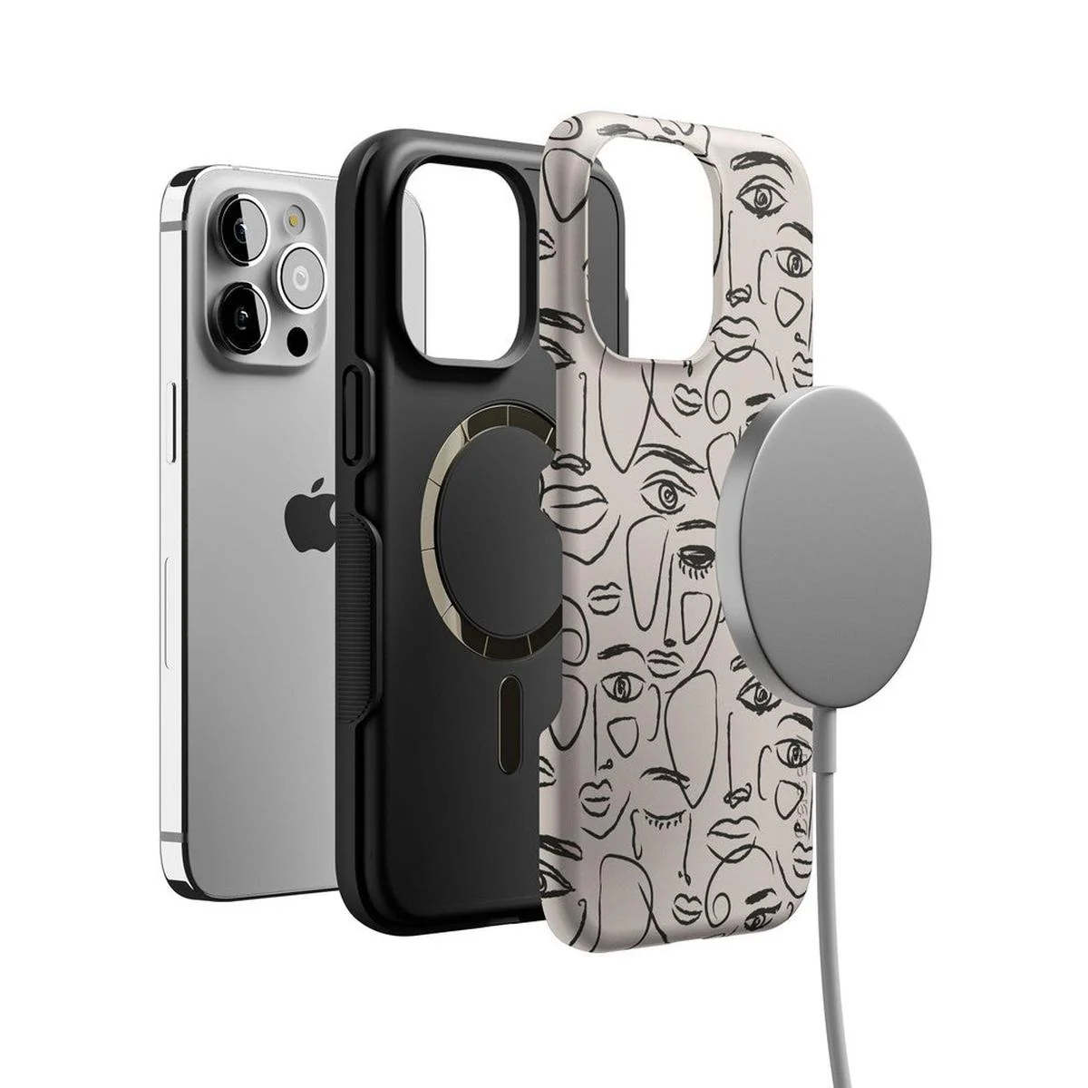 We're All Human | Minimal Face Art Case - Image 82