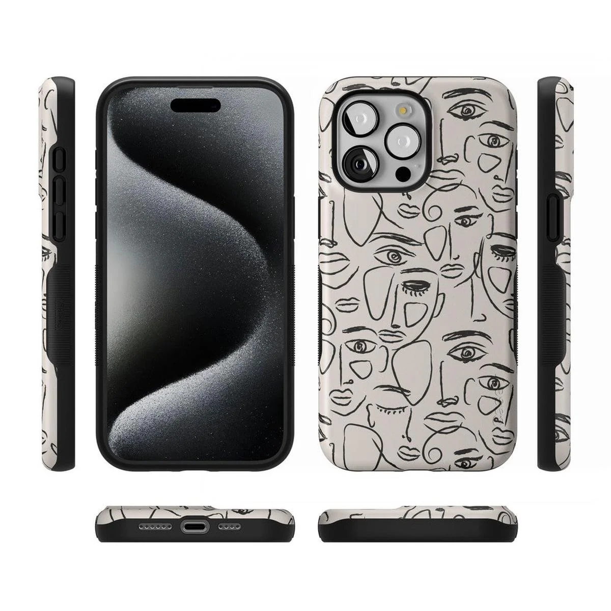 We're All Human | Minimal Face Art Case - Image 85