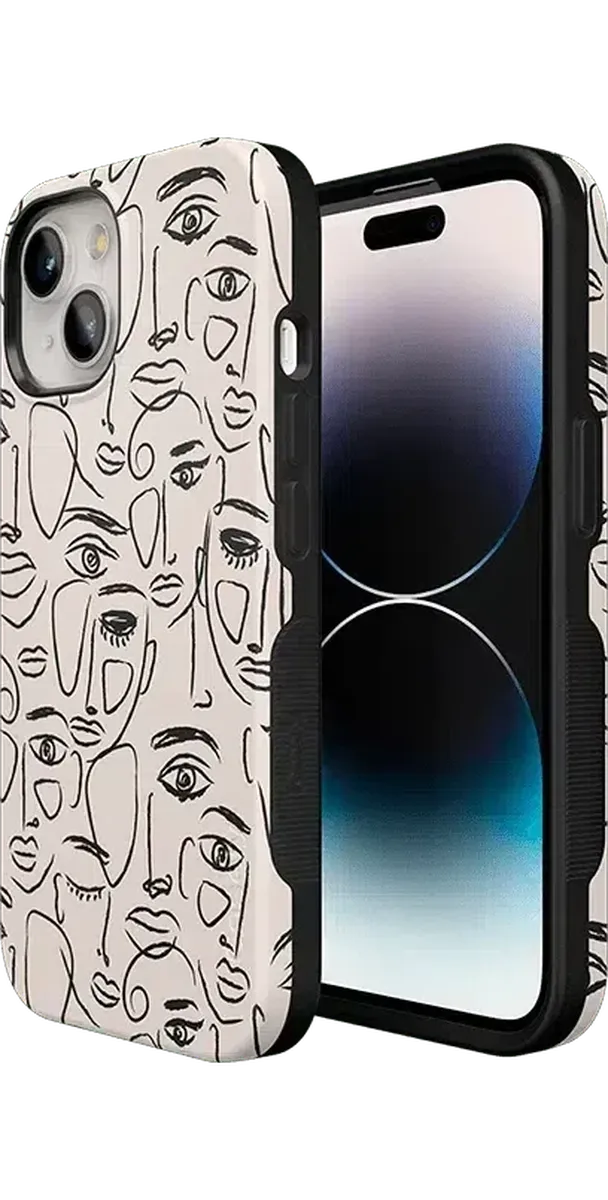 We're All Human | Minimal Face Art Case - Image 96