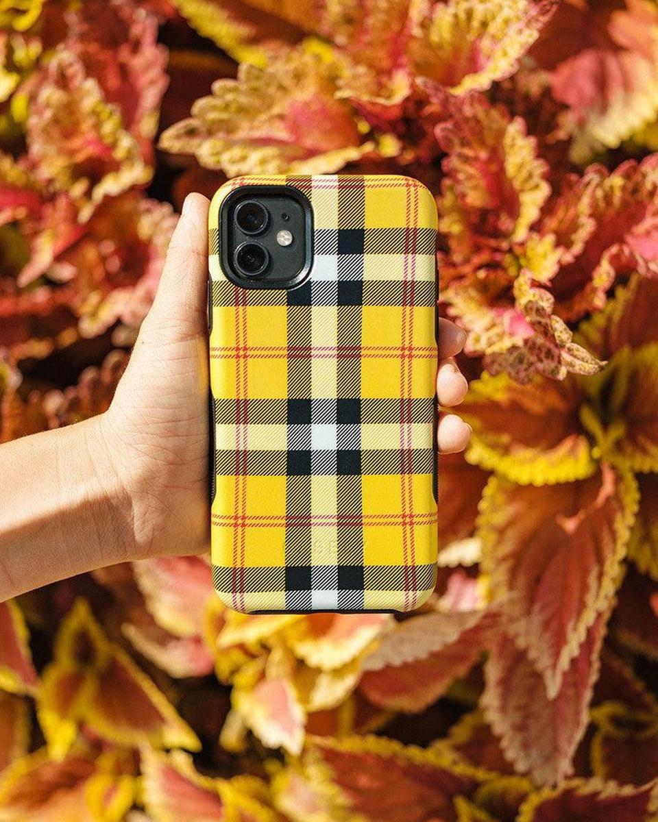 As if! | Yellow Plaid iPhone Case - Image 37