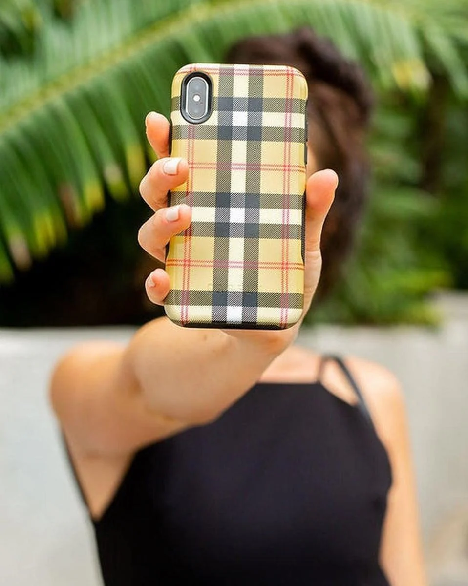 As if! | Yellow Plaid iPhone Case - Image 40