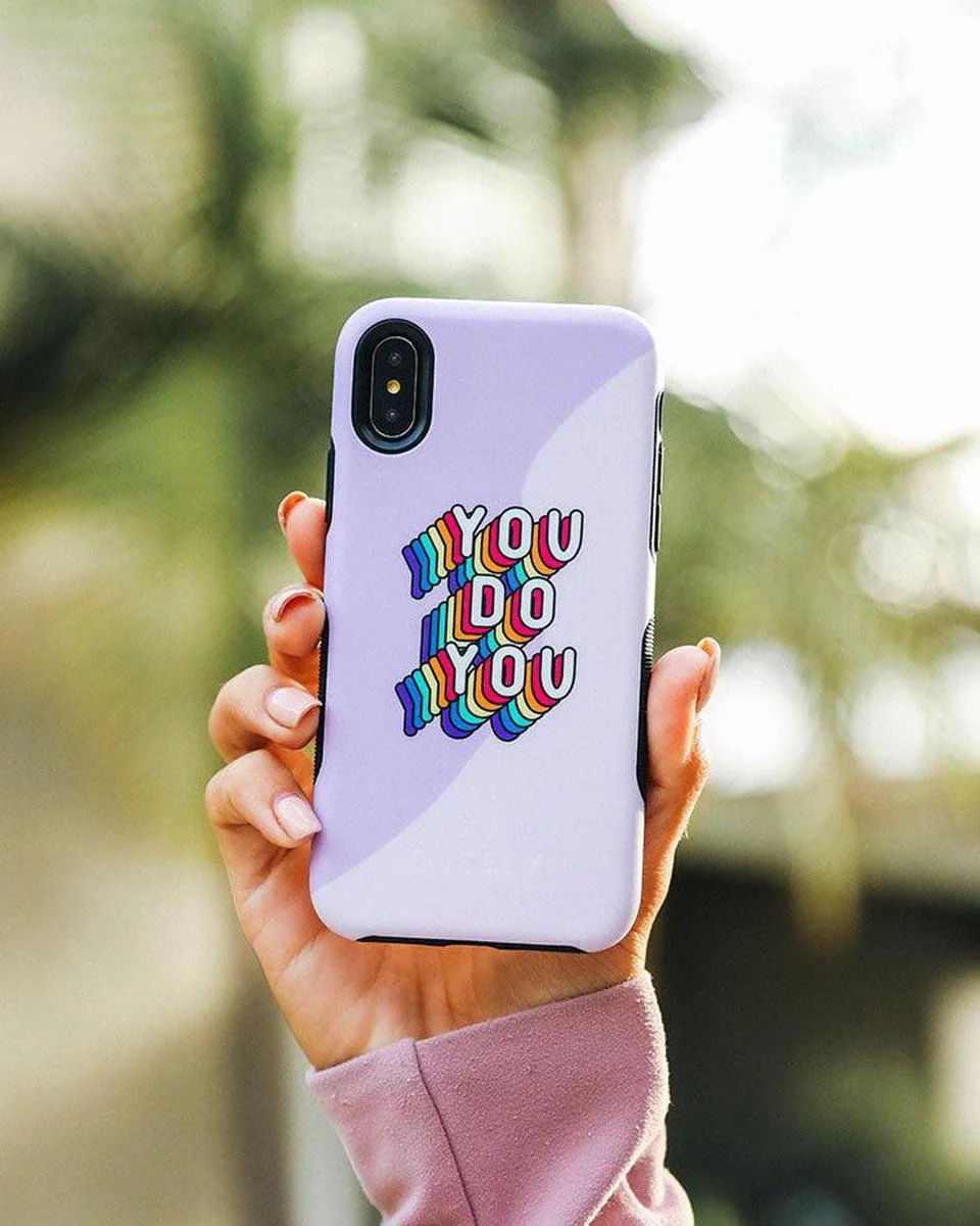 YOU DO YOU | Purple Print iPhone Case - Image 37